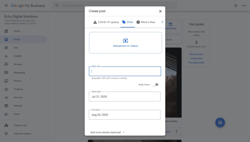 Google My Business Post